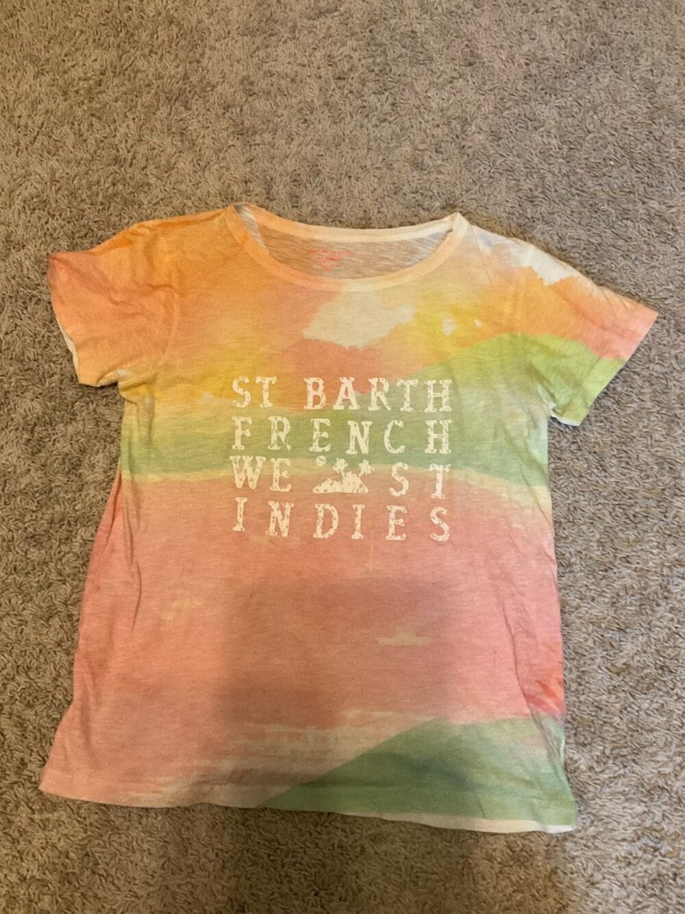 PARI DE ST BARTH FOR j.crew T-shirt. SIZE: S. COLOR: mulit.